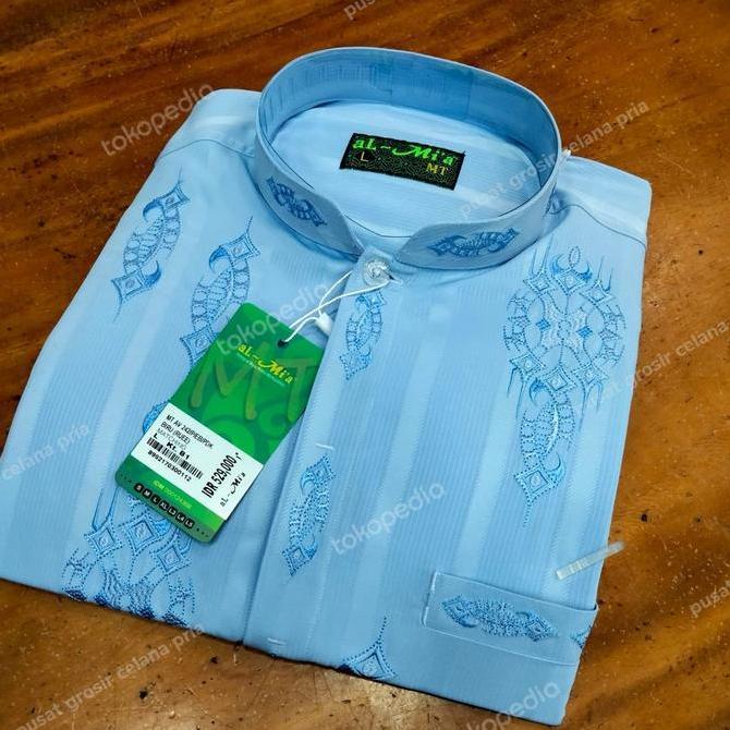 Uwouwo- Promo Baju Koko Lengan Pendek Al Mia Jumbo Size - Baju Koko Oversize