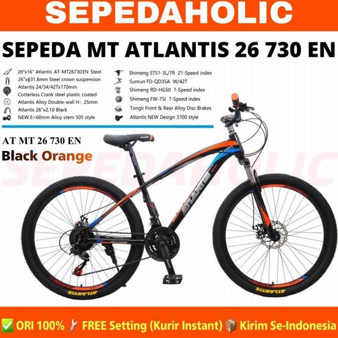 Thebest- Sepeda Gunung MTB Atlantis Ukuran 24 26 27.5 Inch