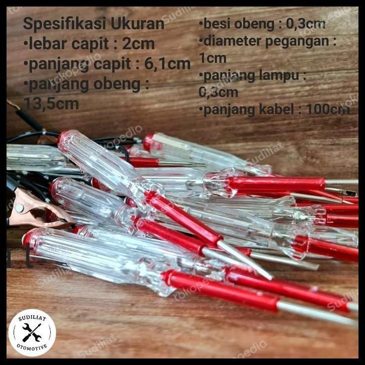 TERBARU TEST PEN AKI DC / TESPEN KABEL DC UNTUK MOBIL & MOTOR 12 - 24 VOLT 
