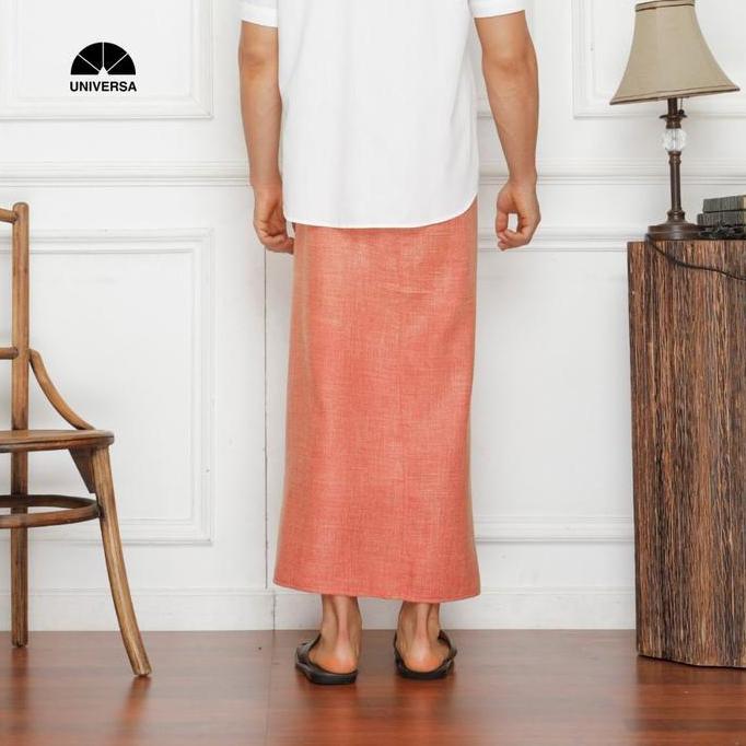 Sarung Universa - Orange (Premium Sarong) | Sarung Polos  Muslim | Sarung  Dewasa Pria (TERBAIK) (TE