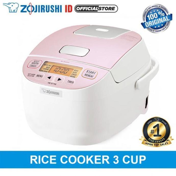 Jaya- Rice Cooker 0.5 Liter Zojirushi Nl-Bgq05 White Pink Panci Super Tebal
