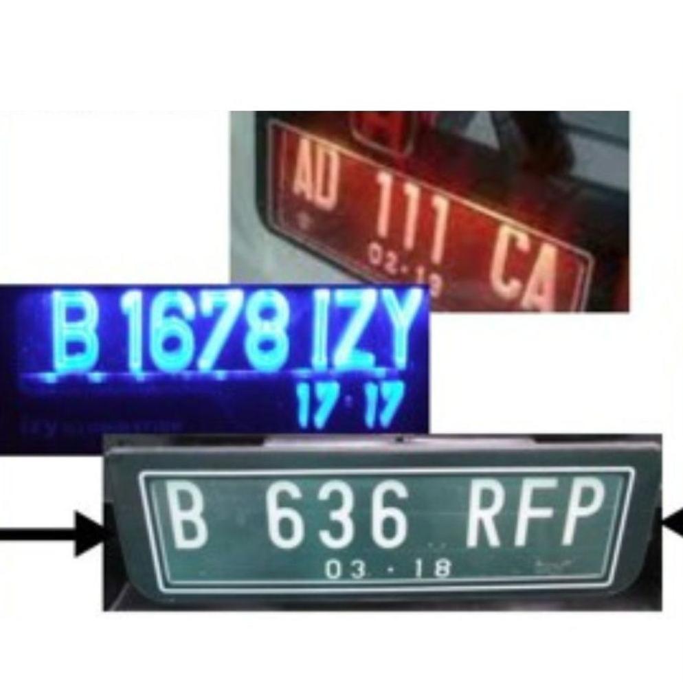 Dudukan Bingkai Mika Akrilik Plat Nomor Mobil LED & Non-LED IZY