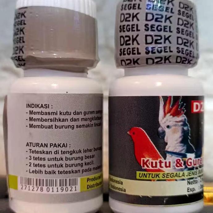 Tqs Obat Kutu & Gurem D2K Untuk Burung Sakit Kutuan
