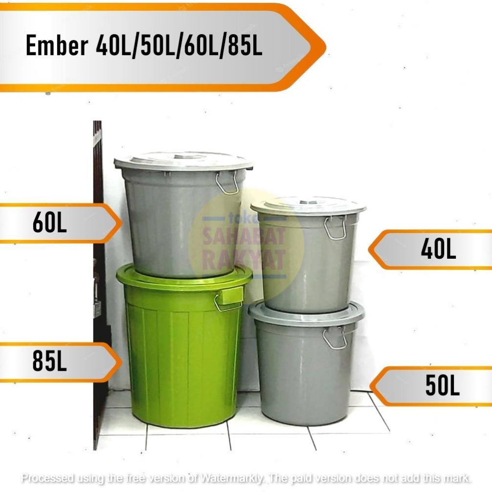 Ember Hitam / Ember Abu-abu Tutup / Ember Kamar Mandi 40L & 50L