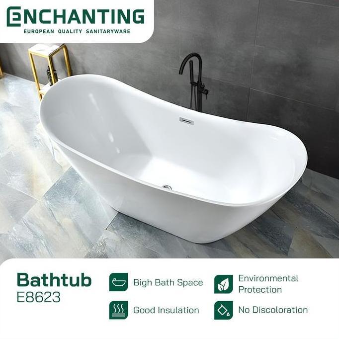 ENCHANTING Bathtub Free Standing Kamar Mandi BathTub Acrylic E8623