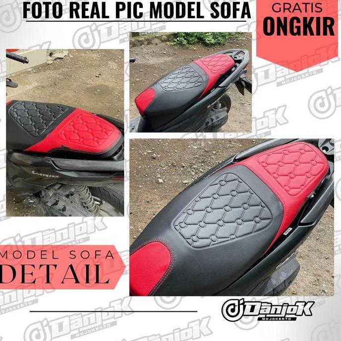 Cover Jok Motor Model Press Sofa Premium (LANGSUNG PASANG) untuk Motor Bebek dan Matic Vario Beat PC