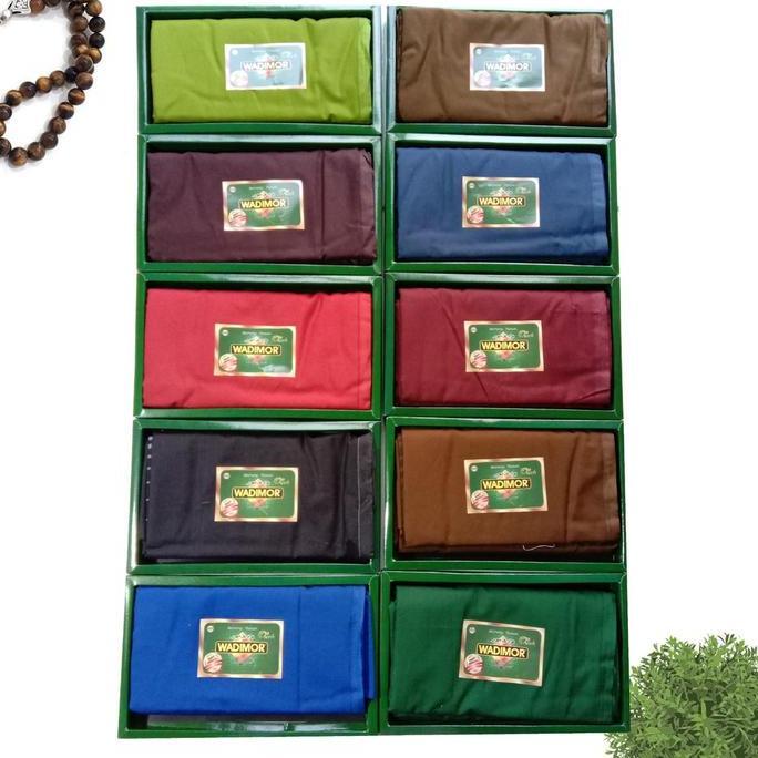 Sarung Wadimor Couple Pria Bapak Anak Remaja Warna Polos Biru Abu Navy Hijau Merah Hitam Putih Tumpa