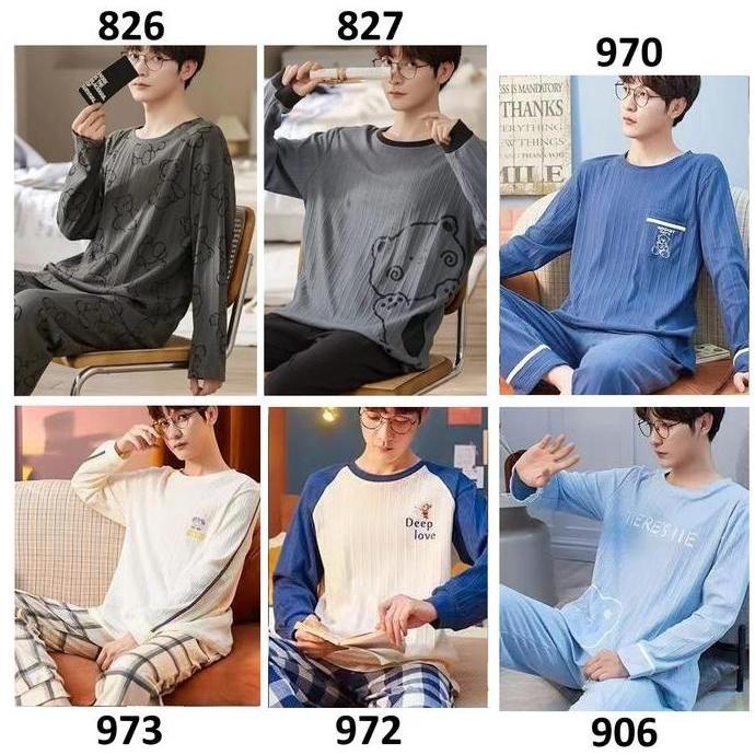 BAJU TIDUR PRIA PIYAMA PRIA LENGAN PANJANG