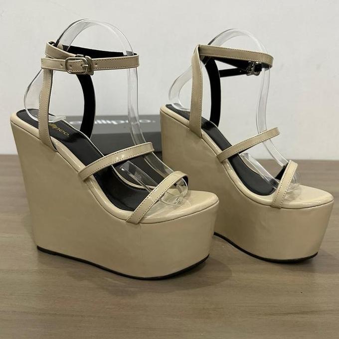 Sandal wedges 15cm tali dua 01