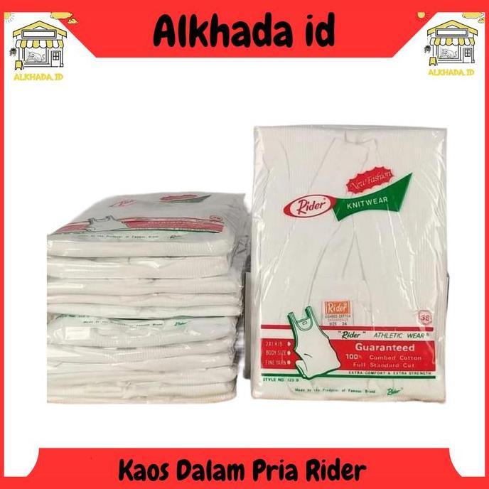 Realboy- Grosir 3 Pcs - Singlet Kaos Kutang Pria Dewasa Rider 125 B Katun Adem | Kaos Dalam Pria Dew