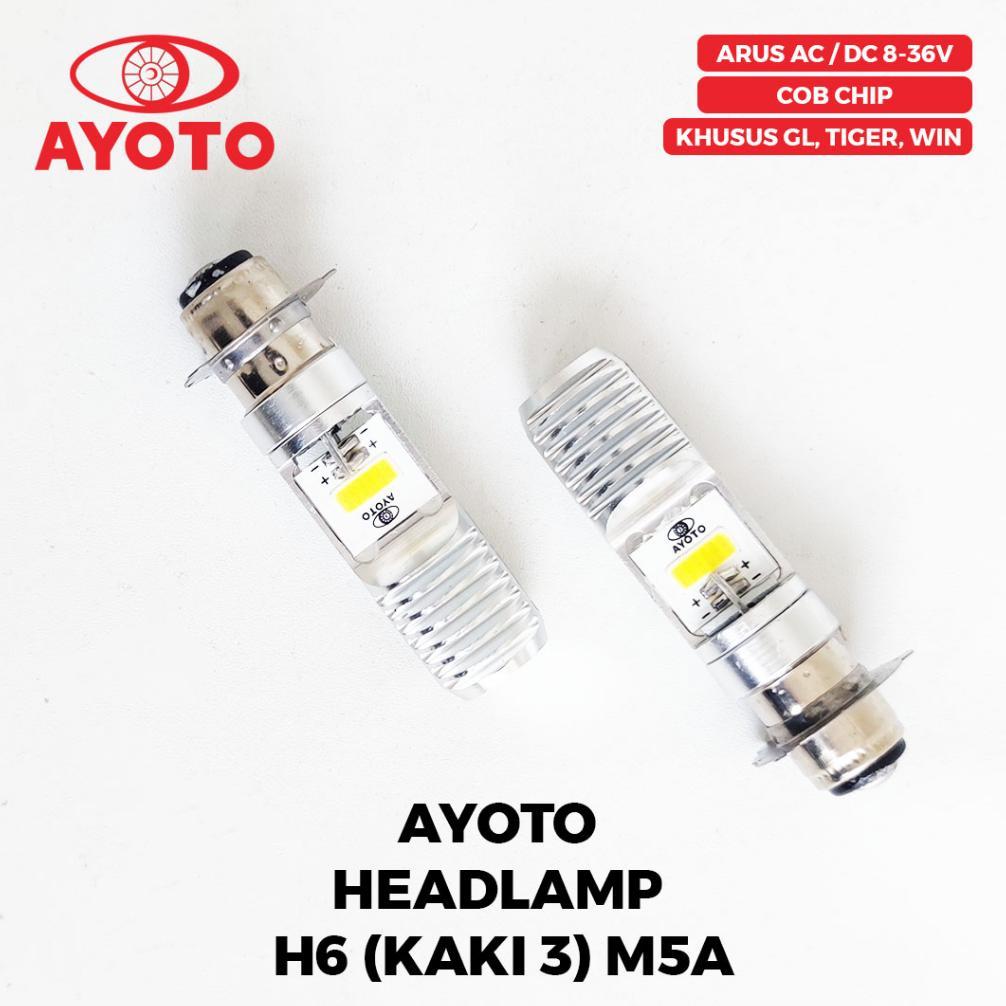 AYOTO Lampu Depan Headlamp H6 LED M5A AC DC Cocok Untuk Motor GL/Supra X Lama/Win