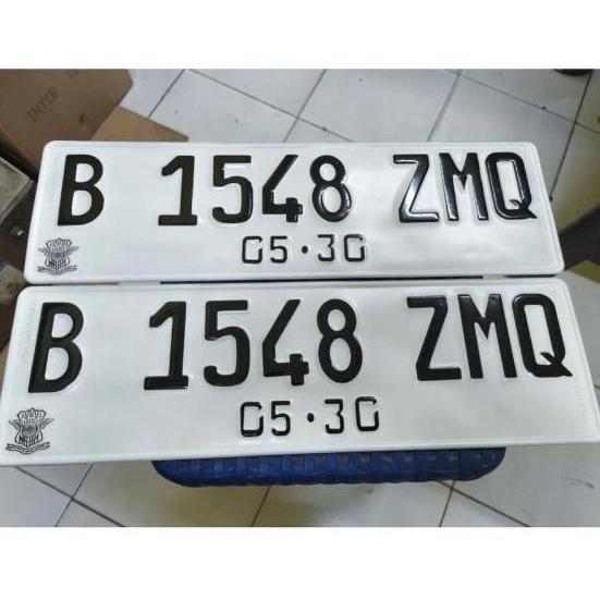 Plat Nomor Mobil Font Baru Dan Standar Hitam/ Putih Berlogo Samsat Korlantas Polri