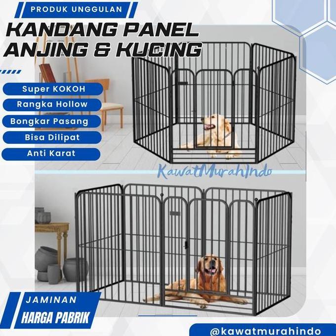 Kandang Anjing Panel 60x120cm / Kandang Kucing Besar / Pagar Anjing / Rumah Anjing Besar Outdoor / K