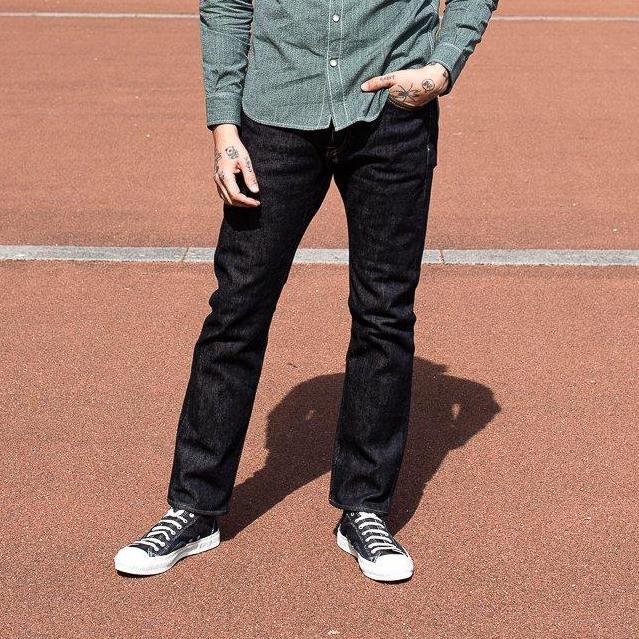 IH-555-SST 21oz Shinakaya Indigo Selvedge Denim Slim Fit Jeans murah