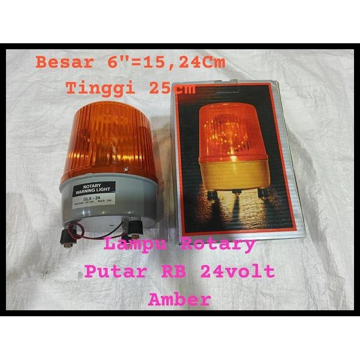 TERBARU LAMPU ROTARY LAMPU PUTAR WARNING LIGHT KA24VOLT & RB 24VOLT AMBER/KUNING 