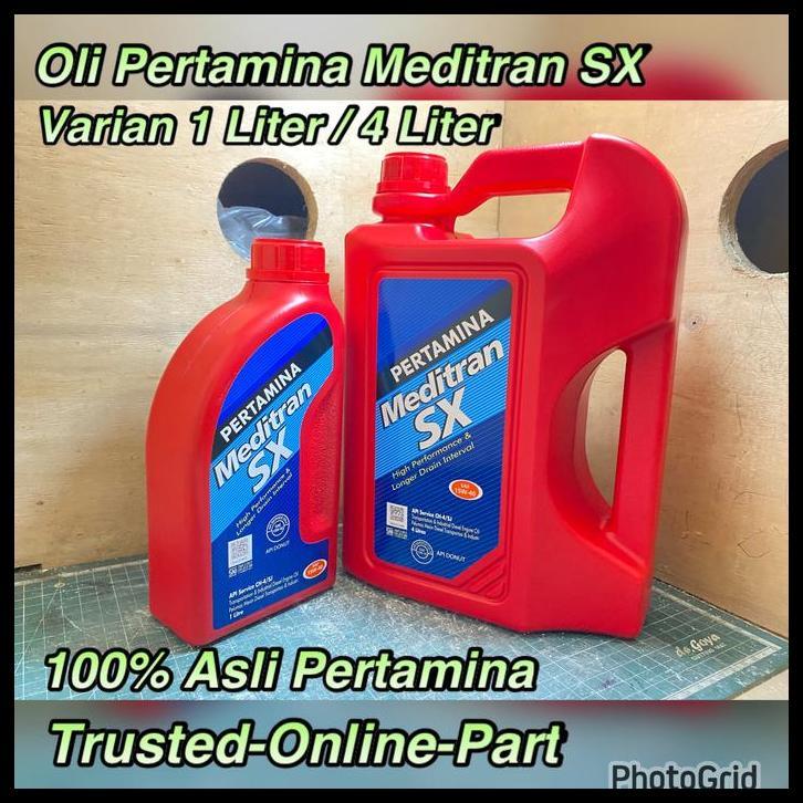 GRATIS ONGKIR OLI PERTAMINA MEDITRAN SX 1 LITER 4 LITER 100% ASLI PERTAMINA 