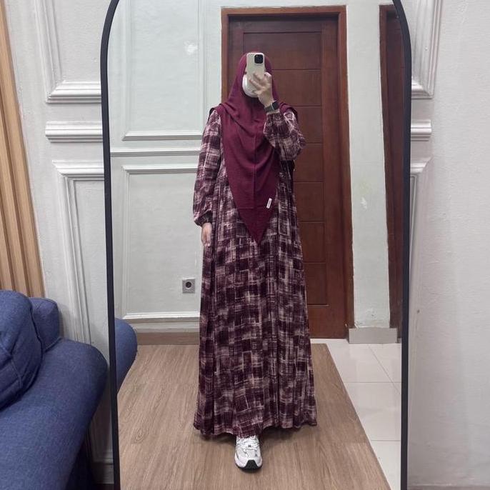 Grosir Anjani Dress Gamis Rayon Viscose Busui Friendly