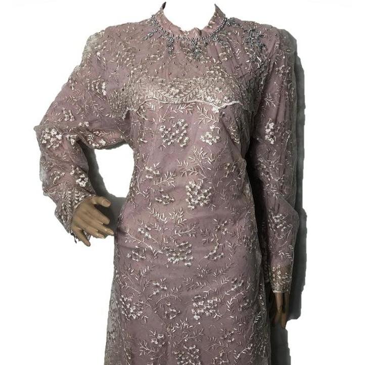 Promo Jumbo & Standart Kiki Gamis Tille/Gaun Muslim Wanita/Tille Gamis Pesta/Ld 130 Cm Panjang Baju 