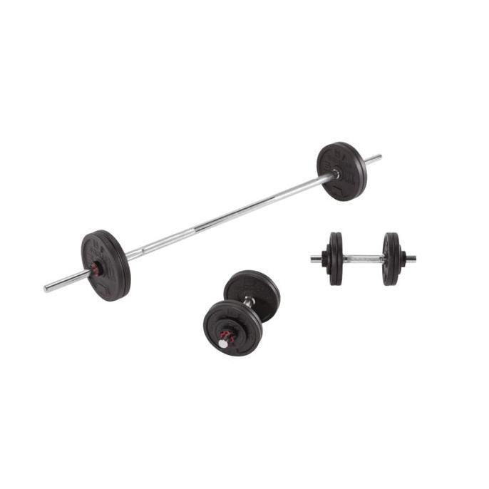 Decathlon CORENGTH Kit Dumbel & Barbel Latihan Beban  50kg -  8655649 (TERBAIK) (TERBARU) (TERMURAH)