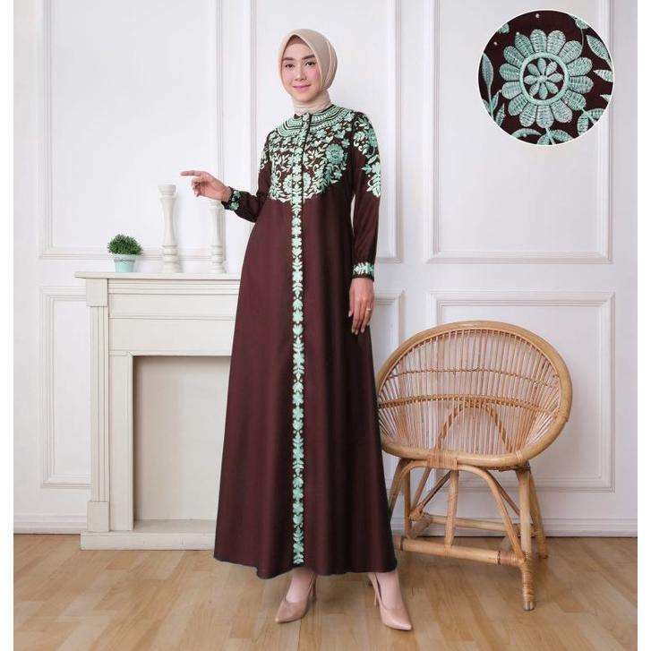 Gamis Bordir Ori RAZZAQ || Katun Toyobo Mix Payet Baru