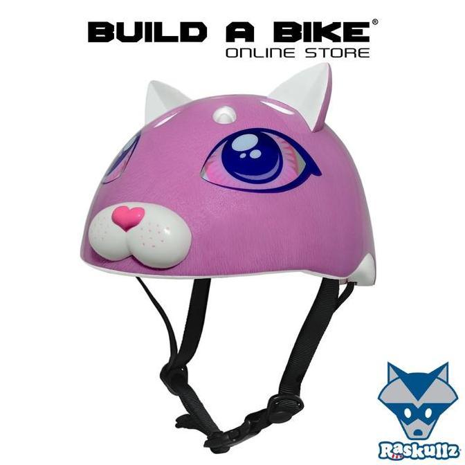 Helm Sepeda Anak RASKULLZ KRASH CHILD - Cutie Cat (TERBAIK) (TERBARU) (TERMURAH)