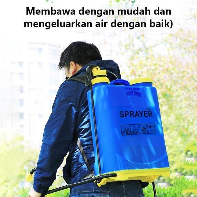 Leeye Semprotan Tanaman  Semprot anaman Pertanian Manual Tangki  Knapsack Sprayer 16 Liter Biru dan 