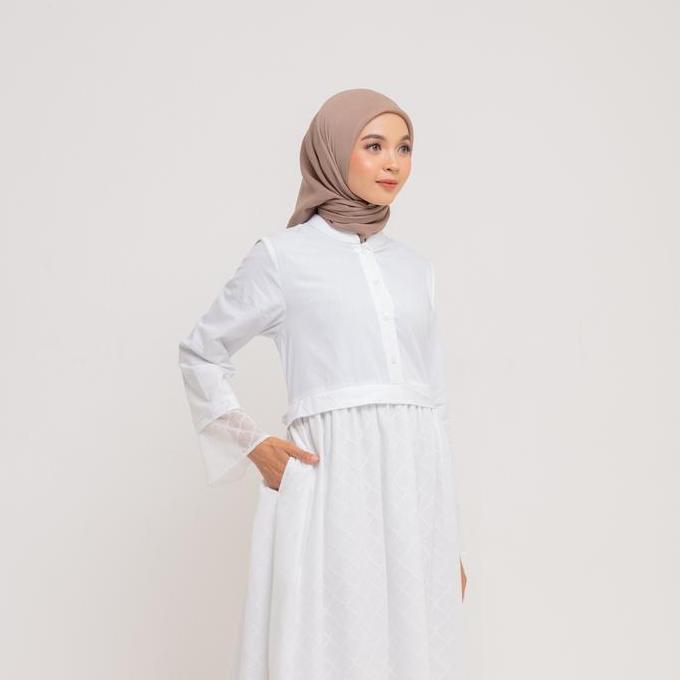 Grosir Dauky Gamis Pesta Lebaran Wanita Remaja Dewasa Muslim M Dress Lace Katun Belt