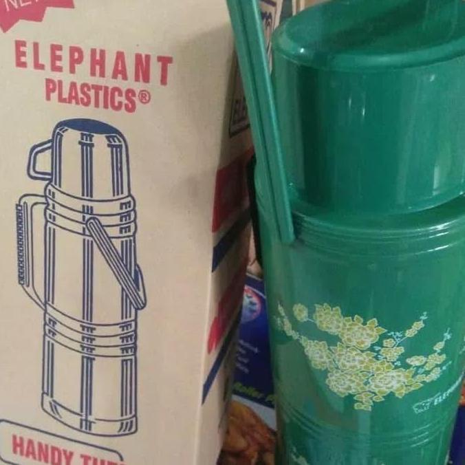 Thebest- TERMOS AIR PANAS PLASTIK 2 LITER ELEPHANT MASPION GAJAH