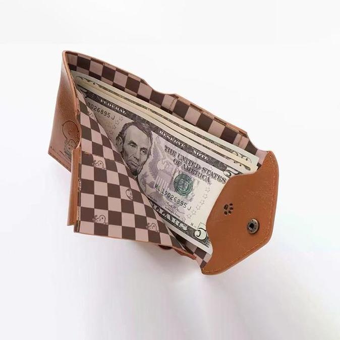 Dompet Mini Kartun Snoopy - Dompet Lipat Wanita - Wallet Card Holder