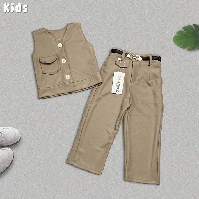 SETELAN BAJU ANAK PEREMPUAN USIA 2-8 TAHUN | SETELAN VEST CELANA KULOT ANAK PEREMPUAN KODE 47