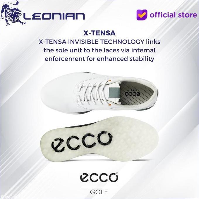 Sepatu Golf Ecco M Golf S-Three White - Golf Shoes