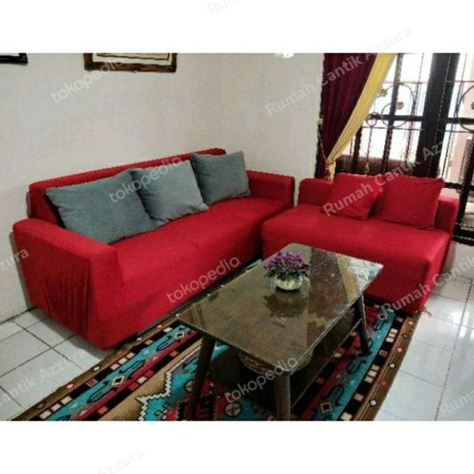 Promo Cover Sofa L Putus Sarung Kursi Sofa Letter L Strecth Elastis Cod