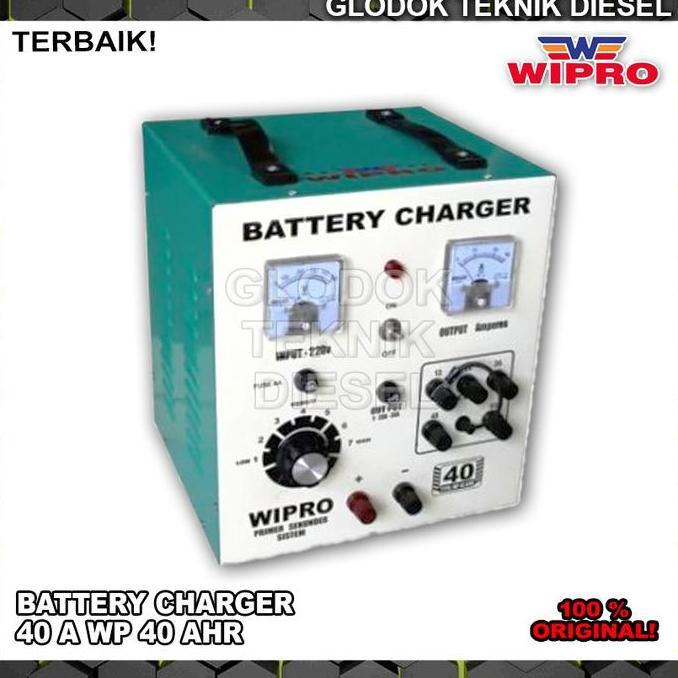 WIPRO Charger Aki Mobil Motor 40 A Battery Charger 40 AHR Cas Aki
