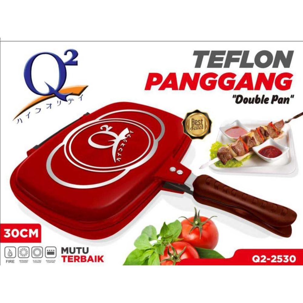 TERBARU Happy Call Double Pan Free Karet / Original Korea Grill Pan Teflon Bolak Balik Anti Lengket 