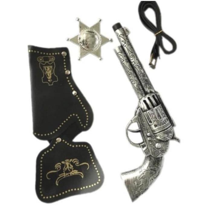 mainan pistol set koboi | cowboy gun set | weapon props costume