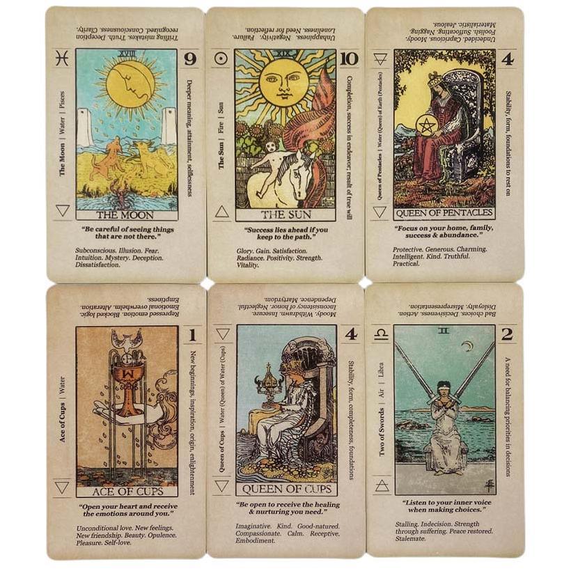 Arti Kartu Tarot Untuk Ramalan Misterius / Ramalan Tarot / Kartu Permainan Papan