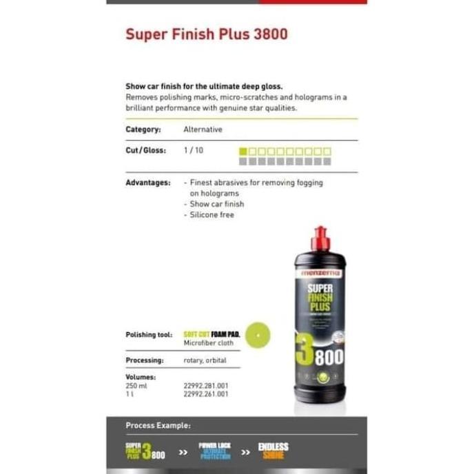 Menzerna Super Finish Plus 3800 1L - Obat Poles Mobil Step 3