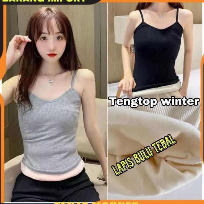 Tengtop tangtop winter long john musim dingin salju tebal hangat wanita
