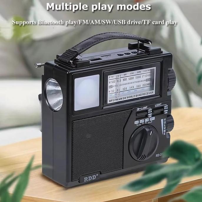 Promo Radio Bluetooth 6 Band F-318B Bisa Bluetooth Speaker + Senter Led + Lampu Led / Radio Clasik S