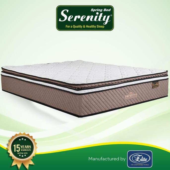 Allo- Serenity Impressa Latex Springbed | Kasur Elite Serenity Impressa Pocket Spring Bed Pillowtop 