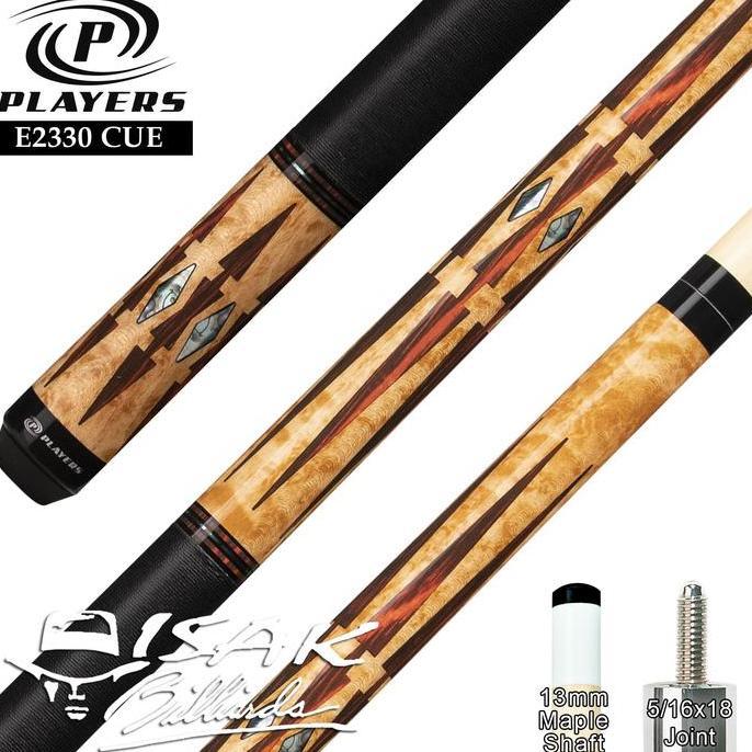 Players E2330 Pool Cue - Maple Billiard Stick Stik Biliar Player Play