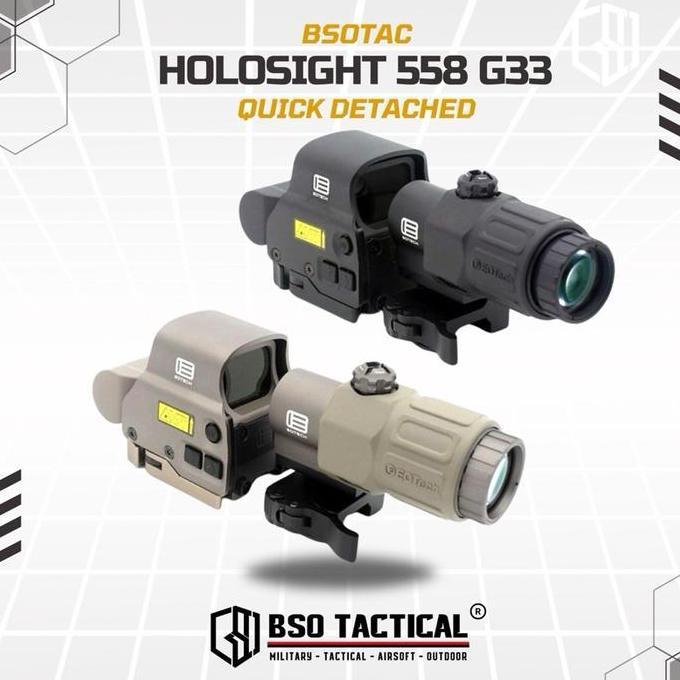 Tactical Holosight Eotech Style Exps3 & G33 3X Magnifier Airsoft Scope Kualitas Terbaik Harga Termur