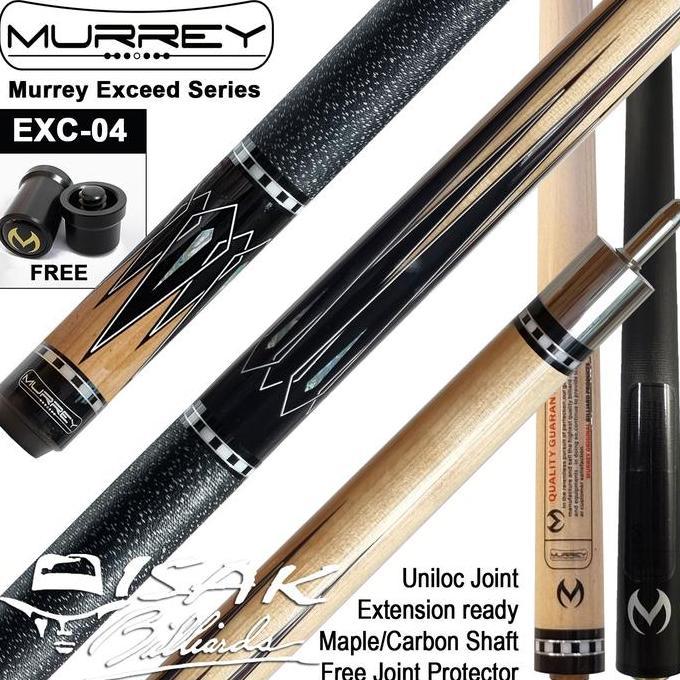 PROMO Murrey Exceed EXC-04 Cue Uniloc Maple Extension Bumper Stick Billiard