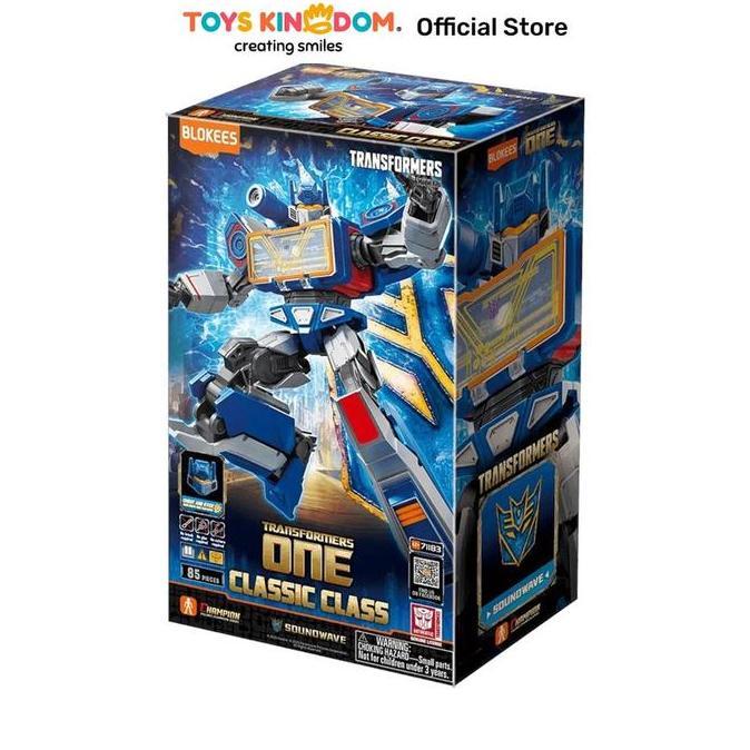 Toys Kingdom Blokees Transformers One Classic Class Action Figure Soundwave - Biru Kids Toy Mainan A