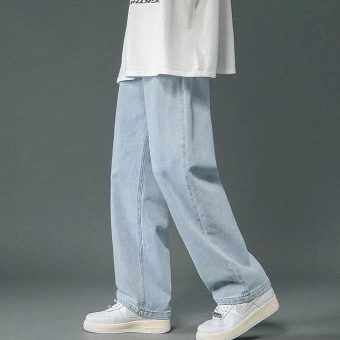 Premium Celana Jeans Gombrang Pria Warna Putih Hitam