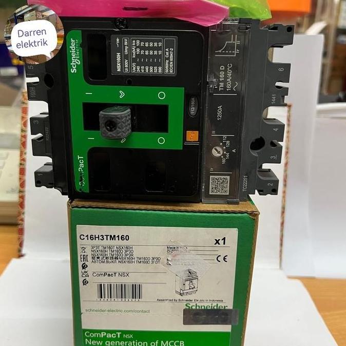schneider mccb breker NSX160H, 3pole 160A darren33