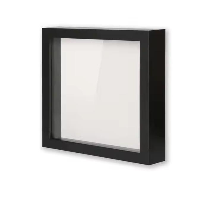 Bingkai Frame Blok 3D Rongga 25x30 CM/Putih/Kaca