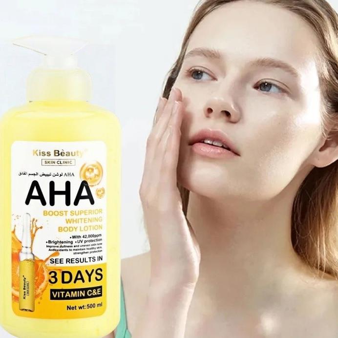 500ml Kiss Beauty Body Lotion to Brightening & Whitening & Moisturising | Hand Body Lotion Pencerah 