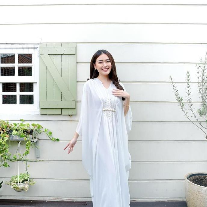 Promo Missnomi - Shelma Kaftan / Kaftan Muslin / Kaftan Lebaran / Kaftan Wanita Ceruty Muslim Panjan