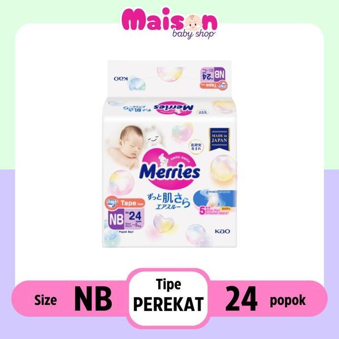 Bybd- Merries Newborn Tape Newborn 24 Nb24 Nb 24 Diapers Popok Bayi Lahir